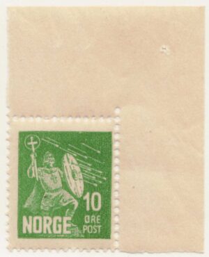 Norway 1930 Mint Never Hinged Stamp NK177(SC150) Saint Olav 10 Øre Green