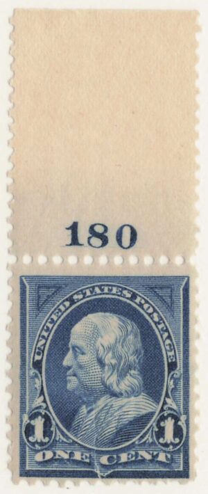 Mint Never Hinged Stamp USA 1895 SC264 Benjamin Franklin Blue 1 Cent 1895