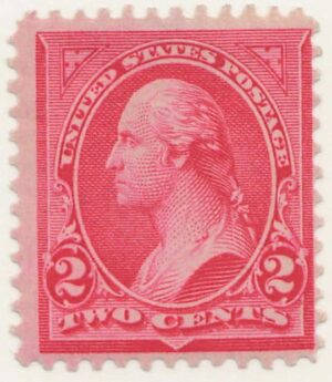 Mint Never Hinged Stamp USA 1895 SC266 George Washington Carmine 2 Cent 1895