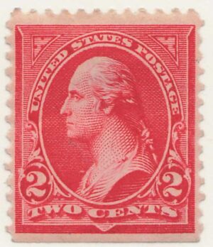 Mint Never Hinged Stamp USA 1895 SC267 George Washington Carmine 2 Cent 1895