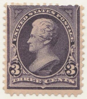 Mint Hinged Stamp USA 1895 SC268 Andrew Jackson Purple 3 Cent 1895