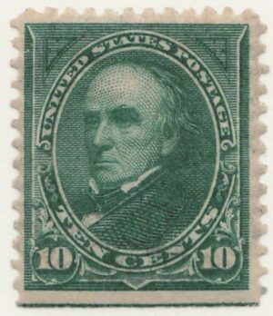 Mint Never Hinged Stamp USA 1895 SC273 Daniel Webster Dark green 10 Cent 1895