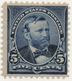 Mint Never Hinged Stamp USA 1898 SC281 Ulysses S Grant Dark blue 5 Cent 1898