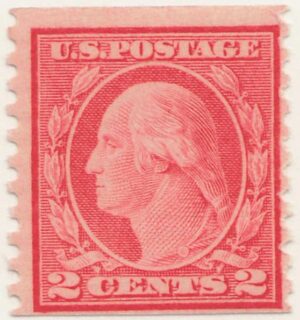 Mint Never Hinged Stamp USA 1915 SC455 George Washington Carmine 2 Cent 1915