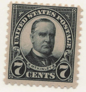 Mint Never Hinged Stamp USA 1923 SC559 William Mc Kinley Black 7 Cent 1923