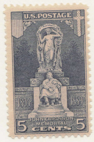Mint Never Hinged Stamp USA 1926 SC628 John Ericsson (1803-1889), Swedish-American inventor Grey lilac 5 Cent 1926