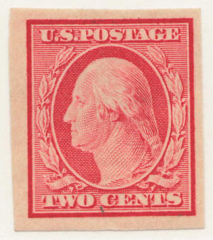 Mint Hinged Stamp USA 1908 SC344 George Washington Carmine 2 Cent 1908