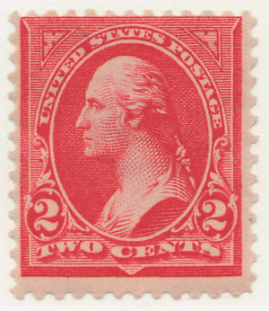 Mint Hinged Stamp USA 1898 SC279B George Washington Red 2 Cent 1898