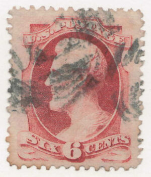 Used Stamp USA 1870 SC148 Abraham Lincoln Carmine 6 Cent 1870