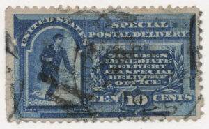 Used Stamp USA 1885 SCE1 Messenger Blue 10 Cent 1885