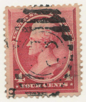 Used Stamp USA 1888 SC215 Andrew Jackson Carmine 4 Cent 1888