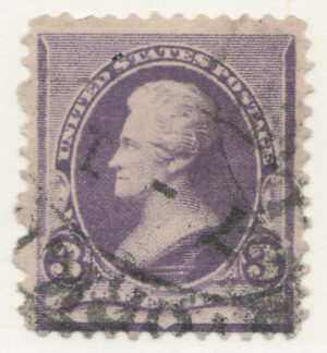 Used Stamp USA 1890 SC221 Andrew Jackson Purple 3 Cent 1890