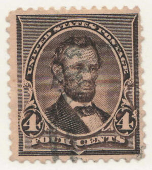 Used Stamp USA 1890 SC222 Abraham Lincoln Dark brown 4 Cent 1890
