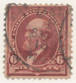 Used Stamp USA 1890 SC224 James A. Garfield Brown red 6 Cent 1890
