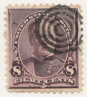 Used Stamp USA 1893 SC225 General William Tecumseh Sherman (1820-1891) Lilac 8 Cent 1893