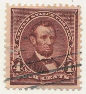 Used Stamp USA 1894 SC254 Abraham Lincoln Dark brown 4 Cent 1894