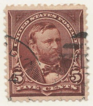Used Stamp USA 1894 SC255 Ulysses S Grant Chocolate 5 Cent 1894