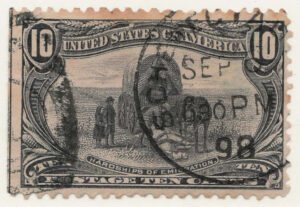 Used Stamp USA 1898 SC290 Hardships of Emigration Grey violet 10 Cent 1898
