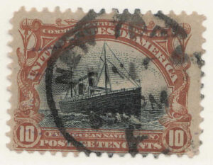 Used Stamp USA 1901 SC299 Ocean liner SS Saint Paul (1895) Black,Yellow brown 10 Cent 1901