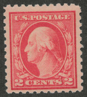 Mint Never Hinged Stamp USA 1916 SC463 George Washington Carmine 2 Cent 1916