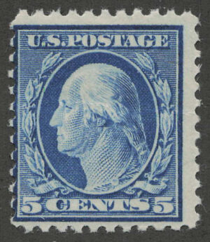 Mint Never Hinged Stamp USA 1917 SC504 George Washington Blue 5 Cent 1917
