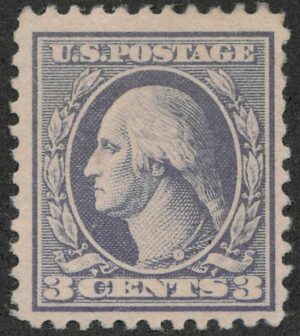 Mint Hinged Stamp USA 1918 SC530 George Washington Purple 3 Cent 1918