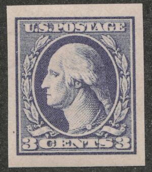 Mint Hinged Stamp USA 1918 SC535 George Washington Violet 3 Cent 1918