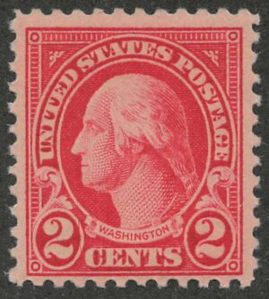 Mint Never Hinged Stamp USA 1923 SC554 George Washington Carmine 2 Cent 1923