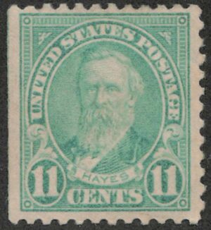 Mint Never Hinged Stamp USA 1922 SC563 Rutherford B. Hayes (1822-1893), 19th President of the USA Greenish blue 11 Cent 1922