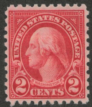 Mint Never Hinged Stamp USA 1924 SC583 George Washington Carmine 2 Cent 1924