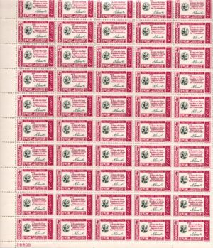 Mint Sheet USA 1960 SC1143SH Abraham Lincoln Green,Magenta 4 Cent 1960 Full Sheet