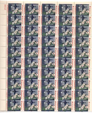 Mint Sheet USA 1962 SC1192SH 50 Years Arizona Statehood, Giant Saguaro Cactus Multicolor 4 Cent 1962 Full Sheet