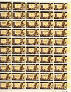 Mint Sheet USA 1962 SC1204SH UN Headquarters and Dag Hammarskjold, Yellow Inverted Full Sheet