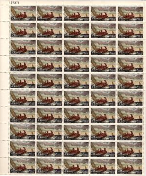 Mint Sheet USA 1962 SC1207SH Winslow Homer: "Breezing Up" Multicolor 4 Cent 1962 Full Sheet