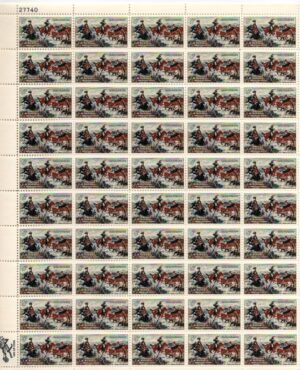 Mint Sheet USA 1964 SC1243SH Charles M. Russell: "Jerked Down" Multicolor 5 Cent 1964 Full Sheet