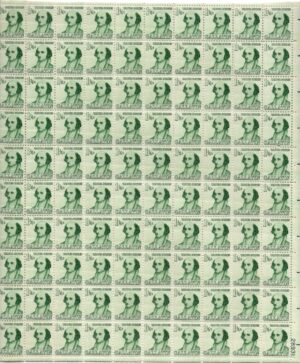 Mint Sheet USA 1967 SC1279SH Albert Gallatin Dark yellow green 1.25 Cent 1967 Full Sheet