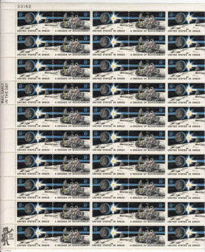 Mint Sheet USA 1971 SC1434-35 Space Achievement Decade Issue 1971 Full Sheet