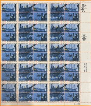 Mint Sheet USA 1973 SC1480-83 American Bicentennial Issue: Boston Tea Party 1973 Full Sheet