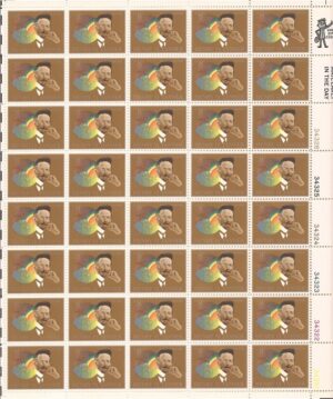 Mint Sheet USA 1973 SC1486SH Henry Ossawa Tanner, Palette and Rainbow Multicolor 8 Cent 1973 Full Sheet