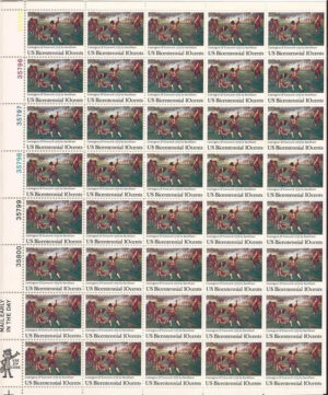 Mint Sheet USA 1975 SC1563SH "Birth of Liberty" by Henry Sandham Multicolor 10 Cent 1975 Full Sheet