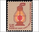 Mint Stamp USA 1979 SC1612 Railroad Conductor's Lantern, c. 1850 Multicolor 5 Dollar 1979