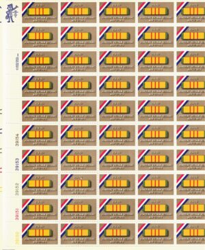 Mint Sheet USA 1979 SC1802SH Ribbon for Vietnam Service Medal Multicolor 15 Cent 1979 Full Sheet