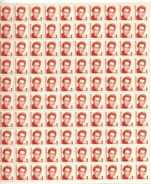 Mint Sheet USA 1986 SC2168SH Margaret Mitchell Brownish vermilion 1 Cent 1986 Full Sheet