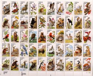 Mint Sheet USA 1987 SC2335a North American Wildlife Multicolor 50 Cent 1987