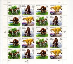 Mint Sheet USA 1996 SC3077-80 Eohippus Multicolor 32 Cent 1996 Full Sheet