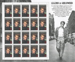 Mint Sheet USA 1996 SC3082MS James Dean M/S 20*32 ¢ - United States cent Multicolor