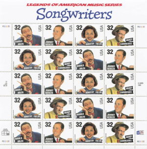 Mint Sheet USA 1996 SC3103SH Songwriters 32 ¢ - United States cent Multicolor Sheet of 20