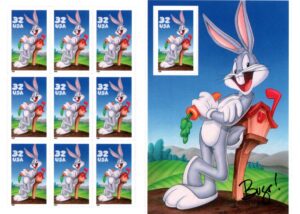 Mint Booklet Pane USA 1997 SC3137 Bugs Bunny - Pane 10*32 ¢ - United States cent Multicolor