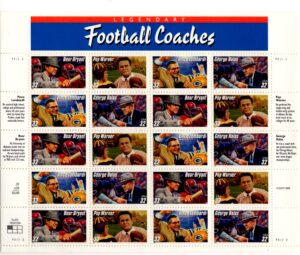 Mint Sheet USA 1997 SC3143-46 Paul "Bear" Bryant Multicolor 32 Cent 1997 Full Sheet