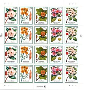 Mint Sheet USA 1998 SC3193-97 1998 Flowering Trees 32 cent Pane of 20